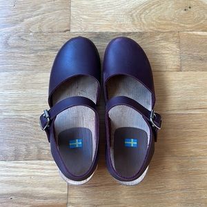 MIA Authentic Swedish Clog Sofia Plum Purple Size 39 Size 9